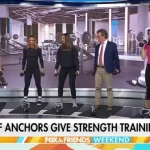 Fox & Friends Weekend’ anchors do strength training exercises with a fitness expert